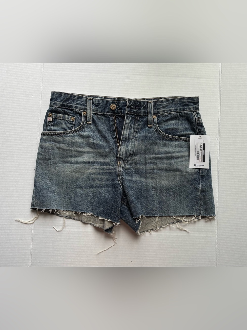AG Adriano Goldschmied the Sadie high rise short NWT deadstock frayed hem denim